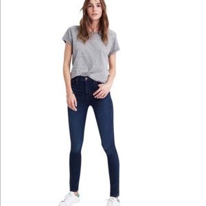 Madewell Hayes Wash Dark rinse 10” High Rise Jeans